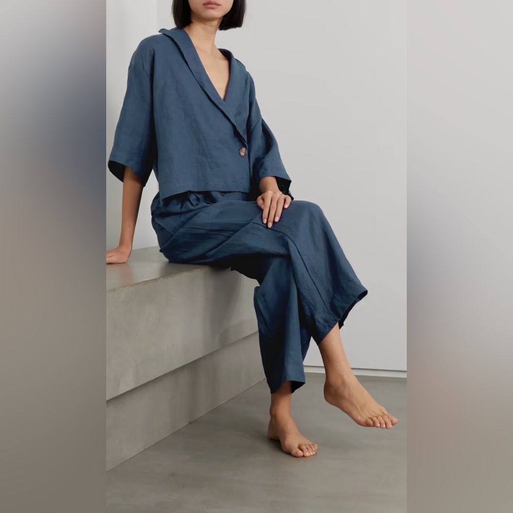 Deiji Studios Asymmetrical Top — BLUE